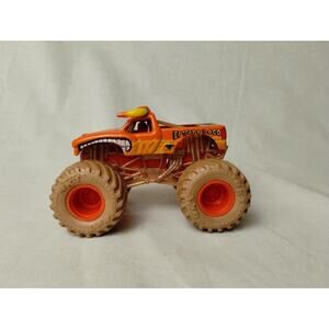 HOT WHEELS MONSTER JAM TRUCK - LOOSE EL TORO LOCO - Brown Tires Orange Hubs